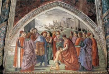 Domenico Ghirlandaio : St Francis cycle, Renunciation of Worldly Goods